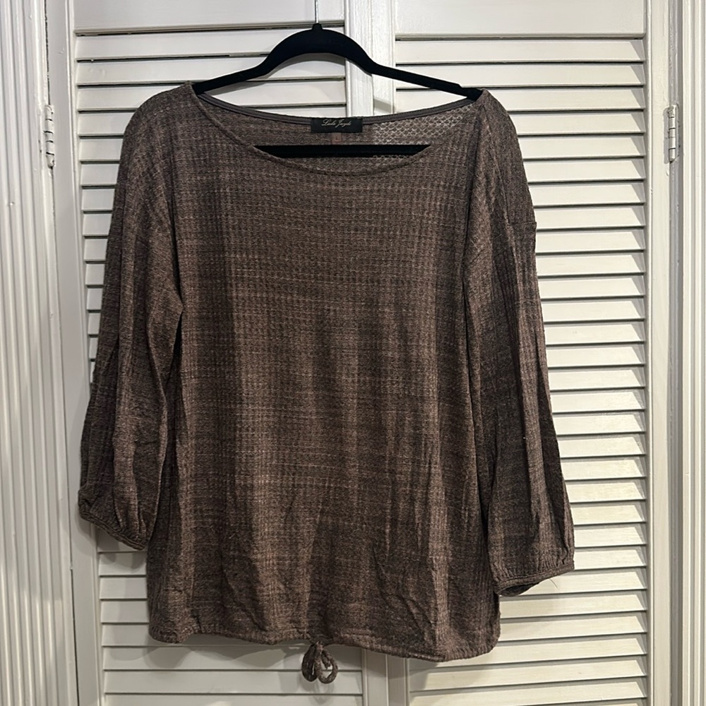 Drawstring knit top